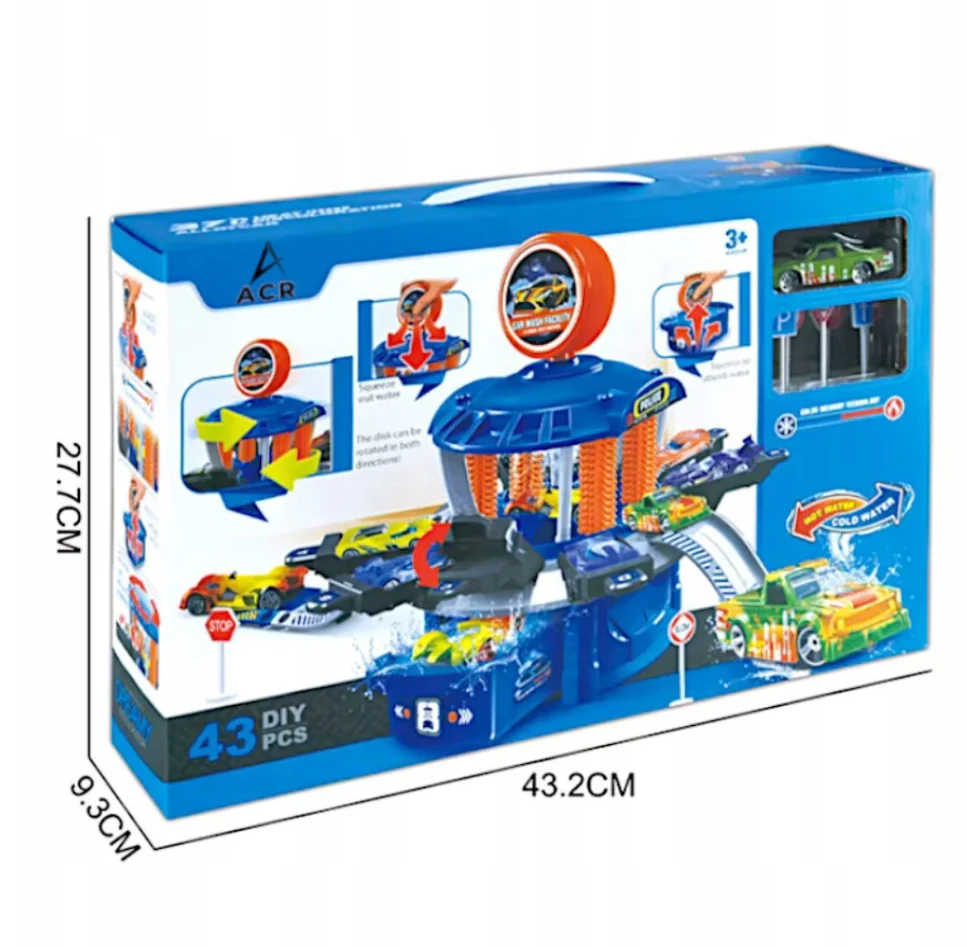 multi functional color changing car wash playset