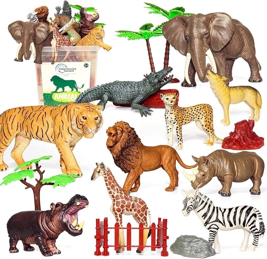 wild animals figurine toy set – safari & forest animals wild animals figurine toy set – safari & forest animals