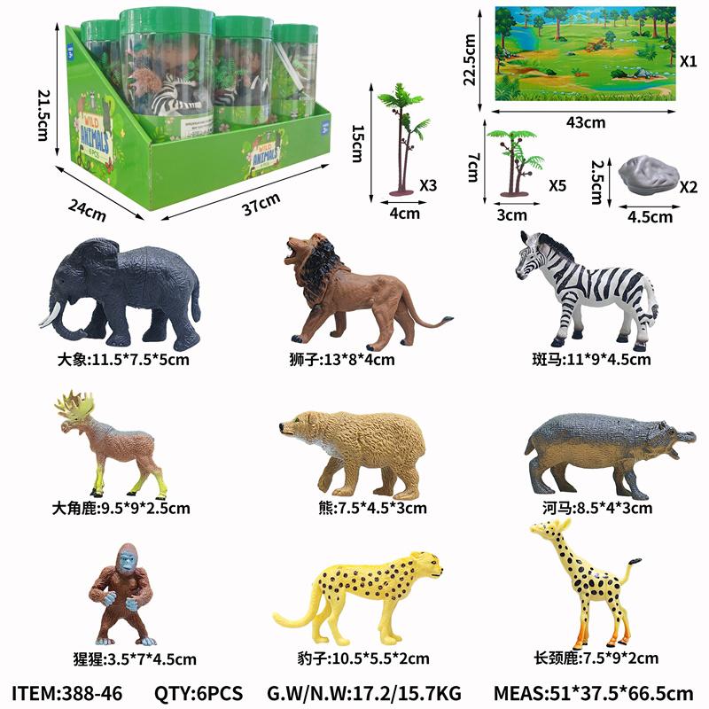 wild animals figurine toy set – safari & forest animals wild animals figurine toy set – safari & forest animals
