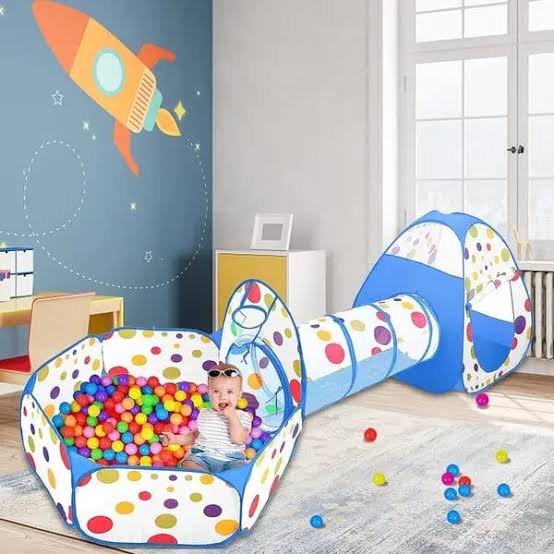 3 piece kids pop up play tent set with tunnel & ball pit 3 piece kids pop up play tent set with tunnel & ball pit