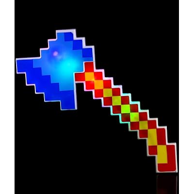 pixelated diamond axe toy with light and music pixelated diamond axe toy with light and music