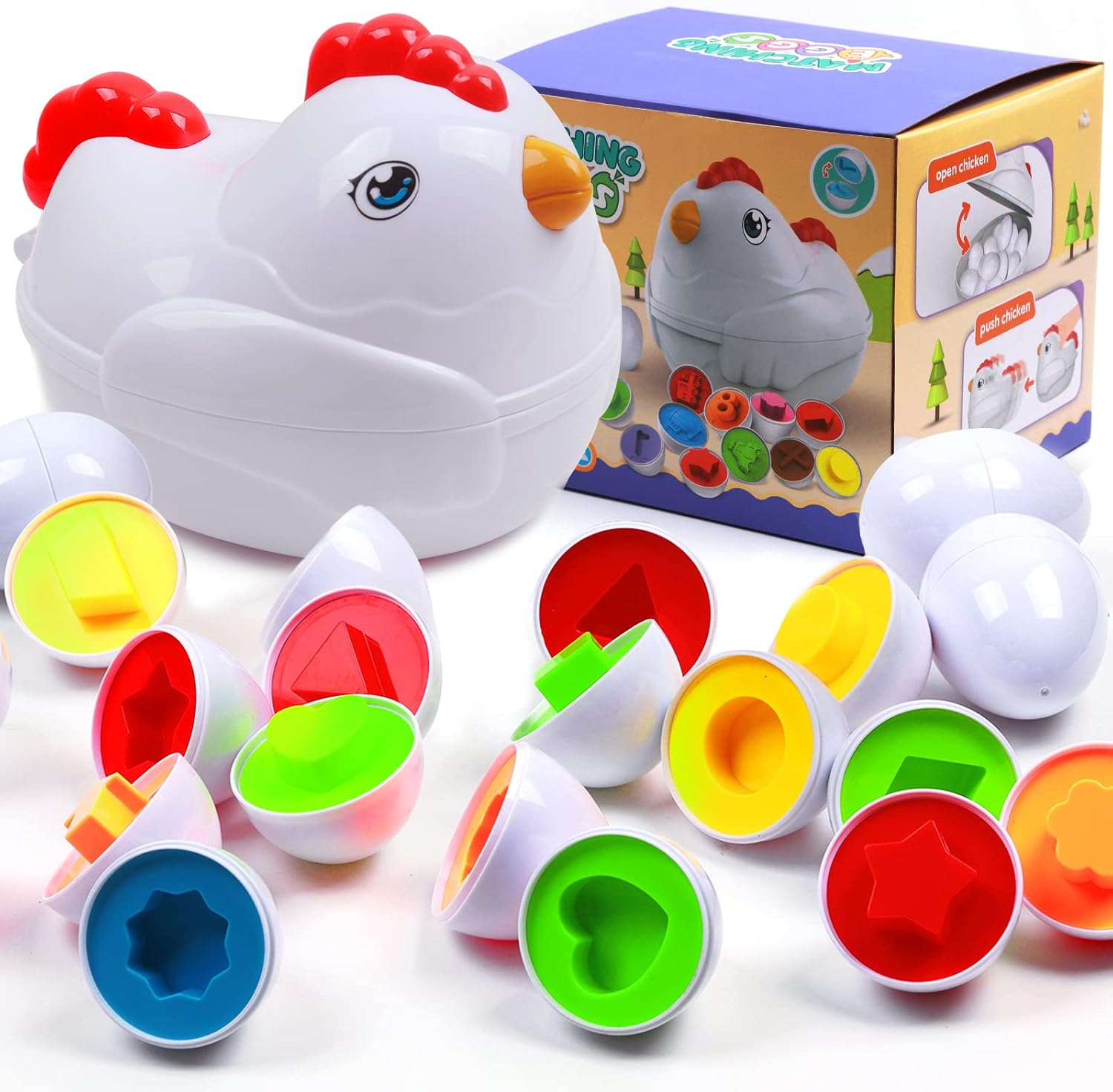 12 pcs montessori matching eggs toy 12 pcs montessori matching eggs toy