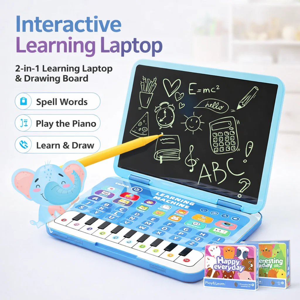kids 2 in 1 learning laptop and led drawing board kids 2 in 1 learning laptop and led drawing board
