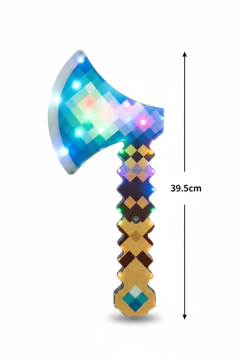pixelated diamond axe toy with light and music pixelated diamond axe toy with light and music